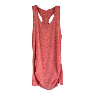 Maternity Tank Top Racerback Shirt Orange Workout Exercise Pregnancy Clothes